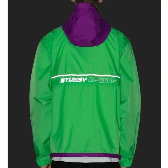 π₯π₯STUSSY - HONEY COMB HOODED WINDBREAKER JACKETπ₯π₯ - Picture 10 of 10